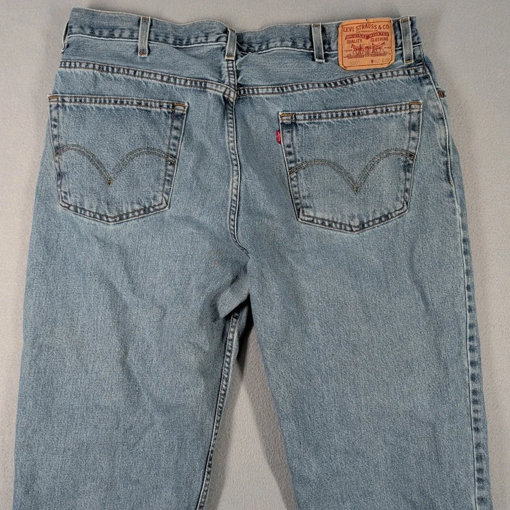 Levi's 550‎ Jeans Men's 42x29 Light Wash Denim Relaxed Fit Straight